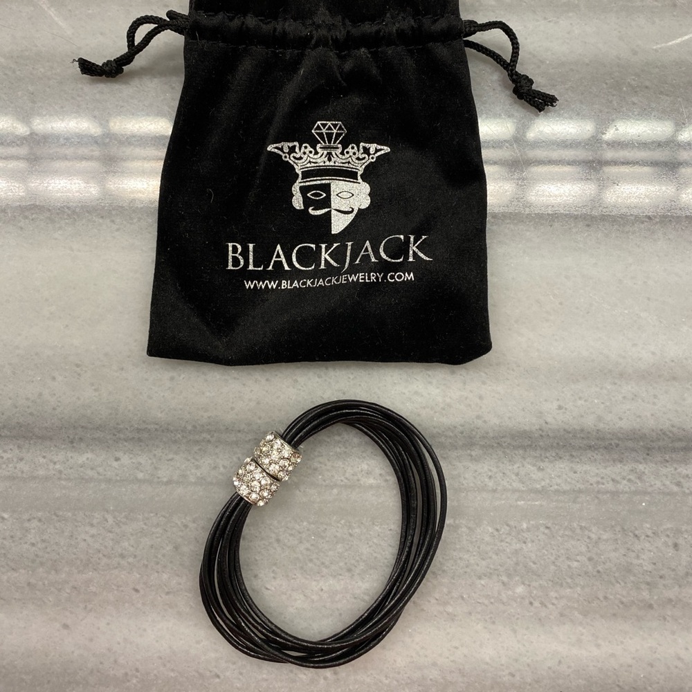 Blackjack Jewelry  Leather Bracelet